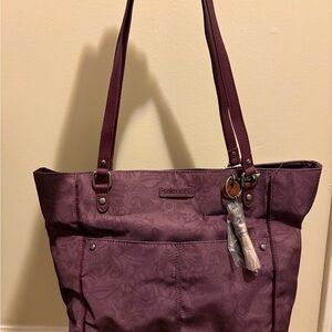 Sakroots Plum Floral Tote Bag